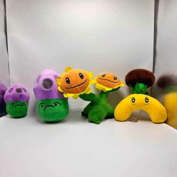 Plants vs Zombies Plush Lot of 4 PvZ Soft Stuffed Animal - Picture 1 of 12